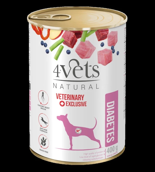 4vets karma mokra natural diabetes 400g dla psa