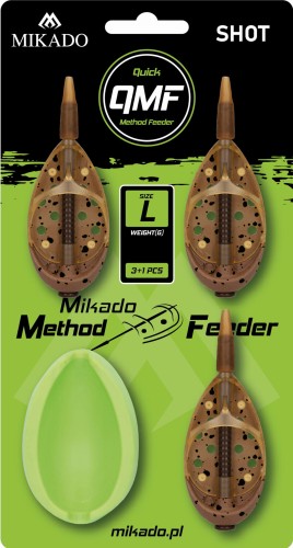 Zestaw koszyków i foremka method feeder qmf shot 50g