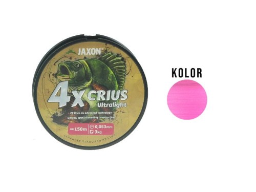 Plecionka Jaxon 4xcrius ultralight różowa 0.042mm/2kg