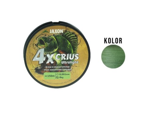 Plecionka Jaxon 4xcrius ultralight zielona 0.042mm/2kg