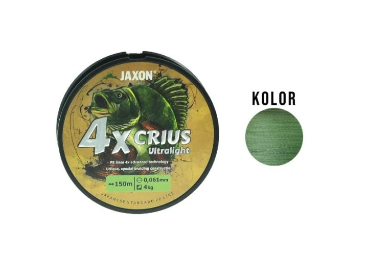 Plecionka Jaxon 4xcrius ultralight zielona 0.042mm/2kg