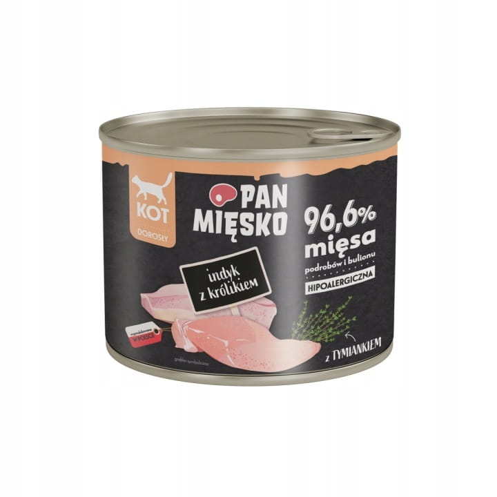 PAN MIĘSKO KOT INDYK/KRÓLIK 200G PUSZKA