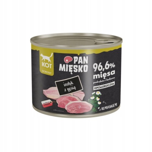 PAN MIĘSKO KOT INDYK/GĘŚ 200G PUSZKA