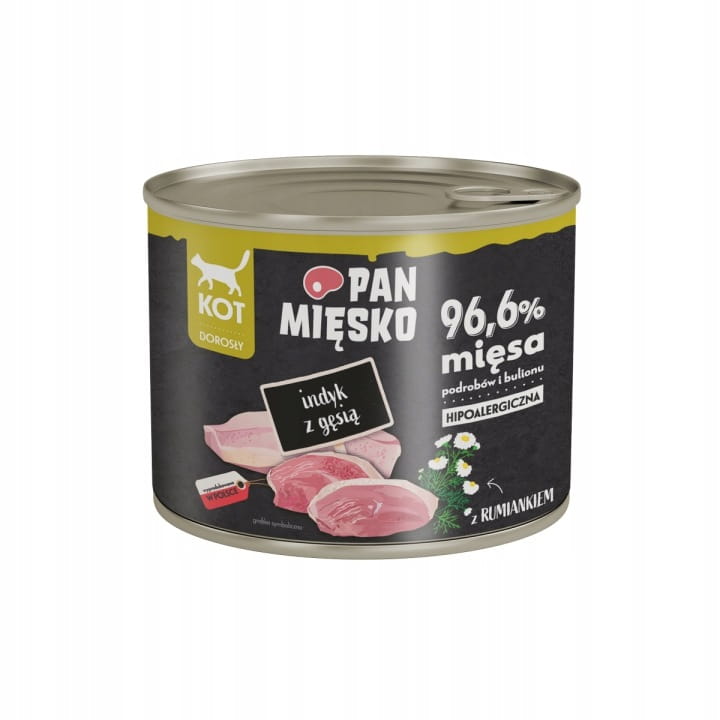 PAN MIĘSKO KOT INDYK/GĘŚ 200G PUSZKA