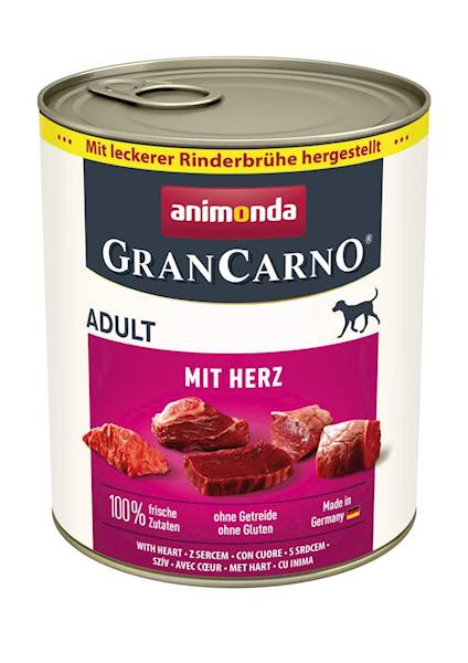 Animonda Grancarno dorosły pies 800g wołowina z sercami