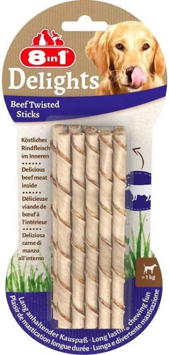 PRZYSMAK DLA PSA 8W1 DELIGHTS BEEF TWISTED STICKS